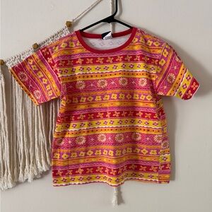 Vibrant Baby Tee - Pink and Yellow